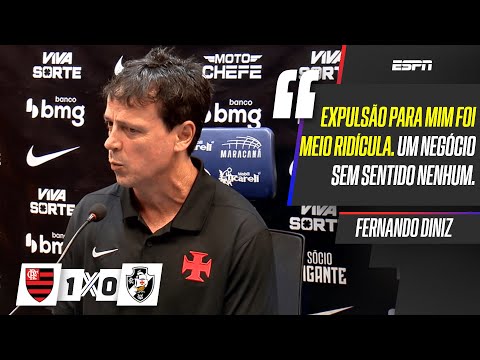 FERNANDO DINIZ CRITICA EXPULSÃO DE BARROS EM FLAMENGO 1 X 0 VASCO