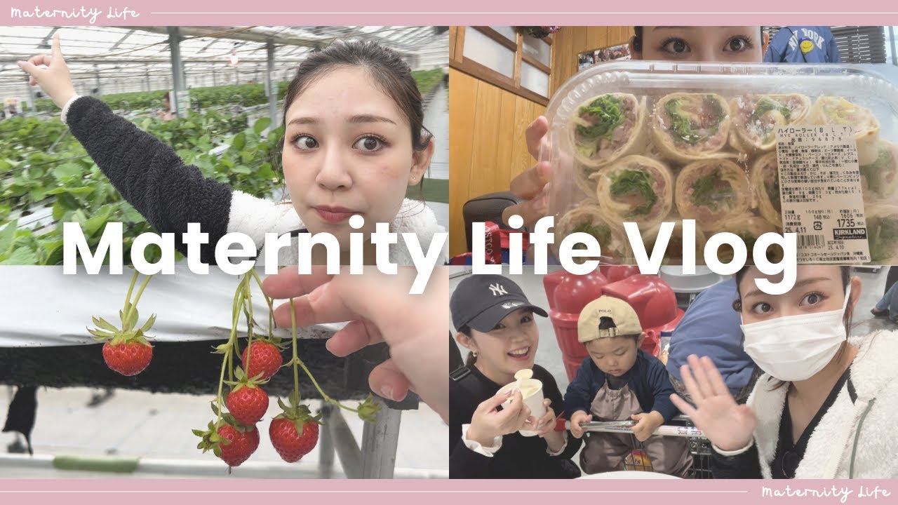 【Vlog】マタニティライフを満喫！いちご狩り＆コストコへ行ってきた！