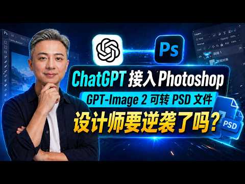ChatGPT 接入 Photoshop，GPT Image 2 可转 PSD 文件，设计师要逆袭了吗？