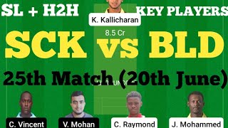 SCK vs BLD Dream11 Prediction Today's Match | SCK vs BLD Dream11 Team | BLD vs SCK Dream11 Trinidad.