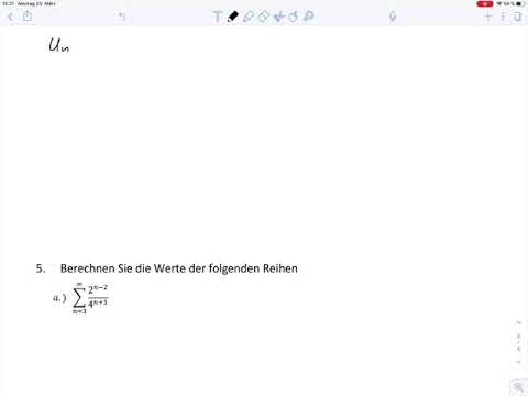 Übungsblatt1 Aufgabe 5 (Master) - Unendliche Reihen