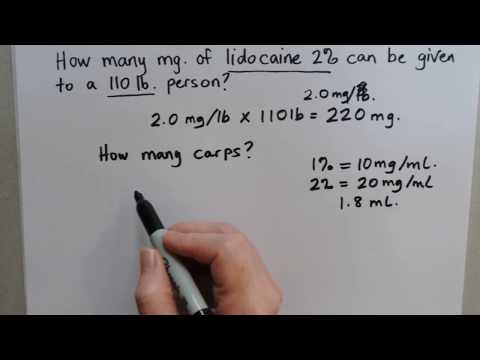 Dental Local Anesthetic Calculations Pt. 1