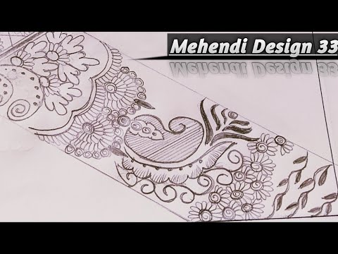UNIQUE Pencil Mehendi design 33 (2020) for NAVRATRI | Different henna design | Hemalatha -with Love