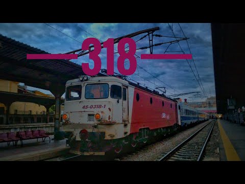 Siemens modernised lok 45-0318-1 with interregio train 1581 Bucuresti-Constanta