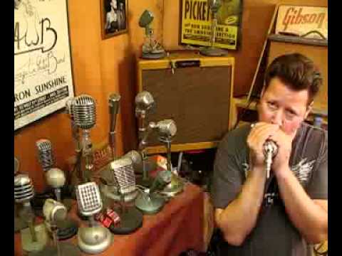 Custom Chrome Shure Bullet with Black Controlled Reluctance Element, Volume Control--Harp Vocal Mic