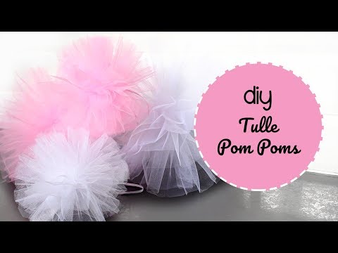 DIY Tulle pom poms!