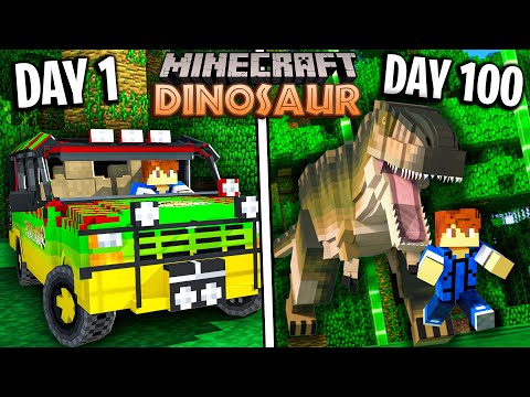 I survived 100 Days In Jurassic World (Minecraft)