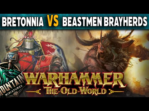 Kingdom of Bretonnia vs Beastmen Brayherds - Warhammer The Old World  Battle Report