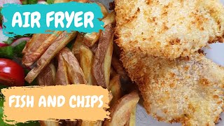 Easy Air fryer Fish and Chips/ Healthy Fish and Chips in the Air Fryer