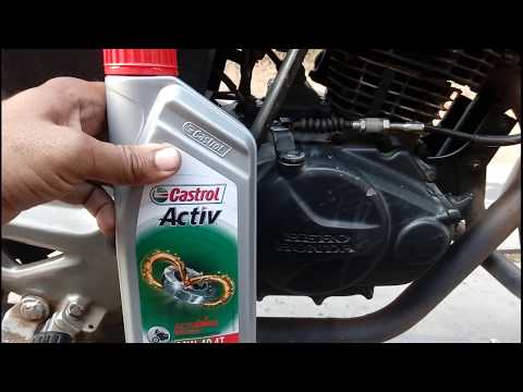 How to change engine oil of motorcycle