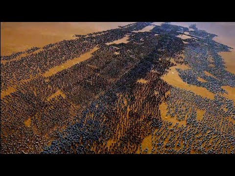 MASSIVE 120,000k unit battle | west kingdom vs undead army |  Epic Fantasy Battle Simulator #efbs
