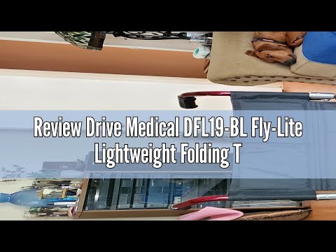 Review Drive Medical DFL19-BL Fly-Lite Lightweight Folding Transport Wheelchair with Swing-Away Foot