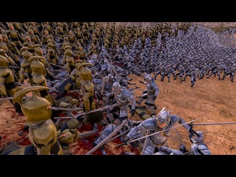 17 000 GondorCaptains VS 18 000 Elf Warrior No Shields | UEBS 2 | ULTIMATE EPIC BATTLE SIMULATOR 2