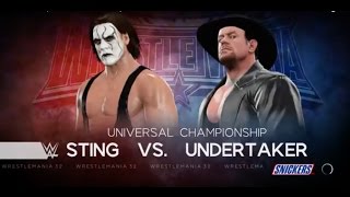 WWE 2K17|| WrestleMania Fantasy Match: The Undertaker vs Sting