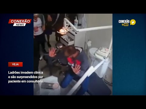Vídeo: Ladrões invadem clínica e são surpreendidos por paciente em consultório.