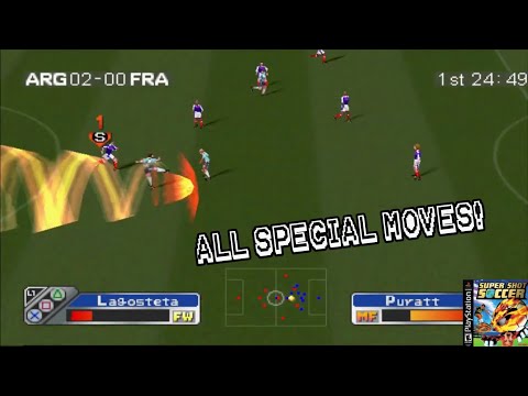 SUPER SHOT SOCCER (PS1)  | ALL SUPER SHOT SPECIAL MOVES!