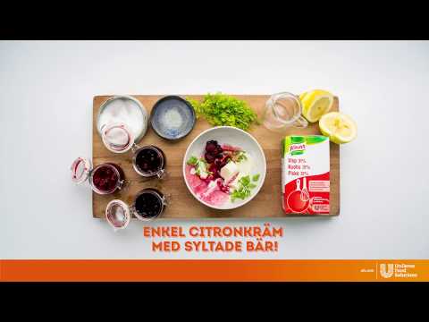 Visphack - Enkel citronkräm med syltade bär