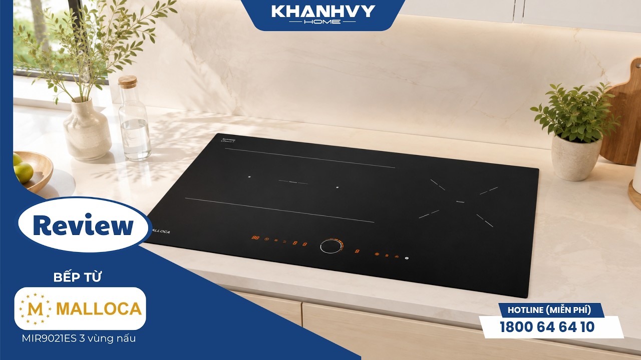 Bếp từ Malloca MIR9021ES 3 vùng nấu