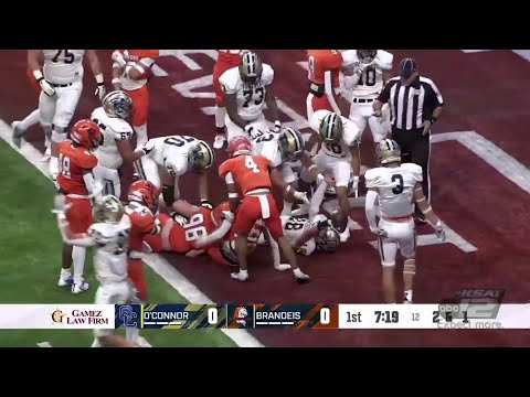 🏈 O'Connor strikes first, leading the 2023 KSAT Pigskin Classic matchup against Brandeis 6-0