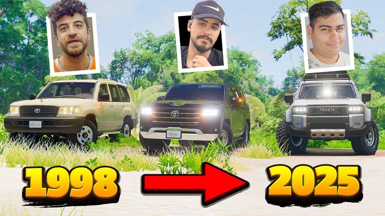 تویوتا لندکروز از قدیم تا جدید - BeamNG Drive