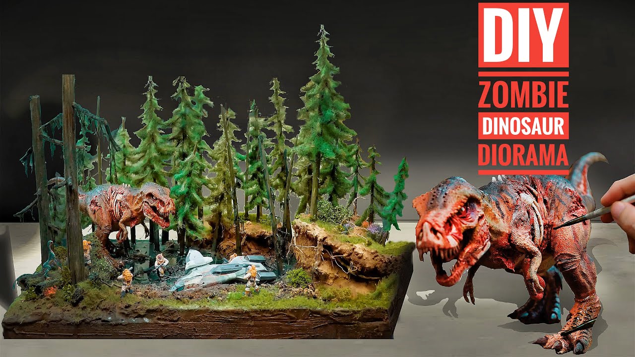 Zombie Dinosaur Diorama: Ultimate Showdown That Makes Aliens Fight for Survival