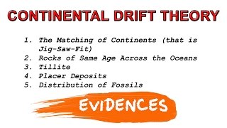 Alfred Wegener's Evidence of Continental Drift Theory