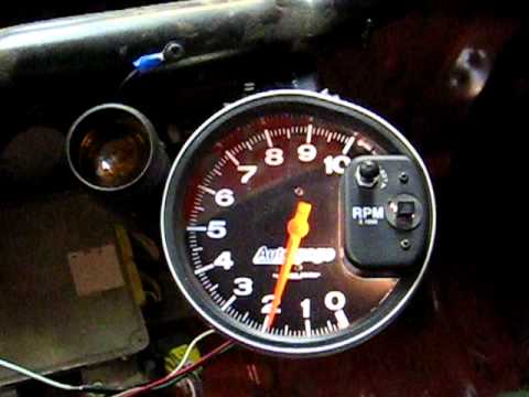 New AutoMeter 5" Tach with Shift Light in the Race car