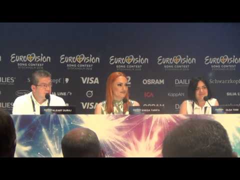 ESCKAZ in Stockholm: Eneda Tarifa (Albania) - press-conference part 2