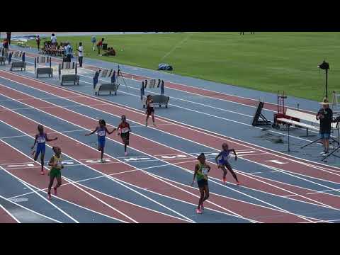 Girls 100m Dash 9-10 Year Old Heat 6 - 44th Annual Northwest Track and Field Classic 2019