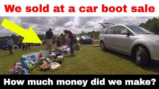 We sold at a car boot sale - How much money did we make?
