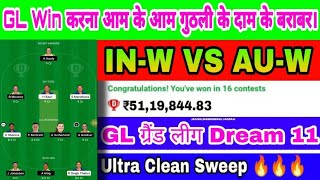 IN -W VS AU-W DREAM11 T20 CRICKET MATCH PREDICTION