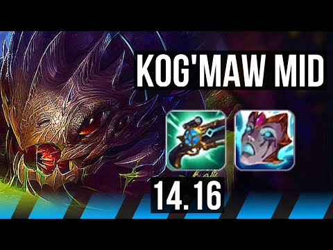 KOG'MAW vs ZIGGS (MID) | 8 solo kills | EUW Master | 14.16
