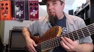 Video thumbnail for Aguilar Pedal Demo.  Checking out the Fuzzistor, Octamizer, and Grape Phaser! by Damian Erskine