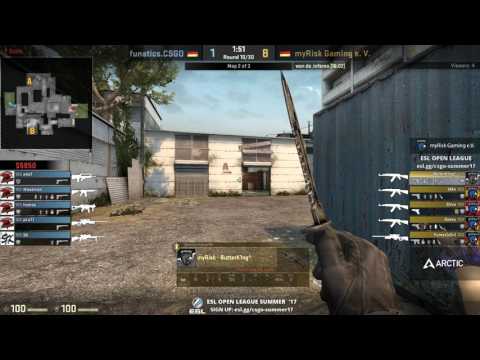 [myRisk TV | SlicewOw] myRisk eV Main vs. funatics.CSGO - ESL Open Summer - Map 2: de_cache