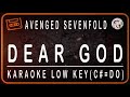 AVENGED SEVENFOLD - DEAR GOD - KARAOKE LOW KEY (C#=DO)