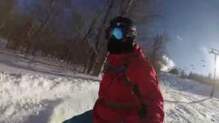 preview picture of video 'bluebird powder on the north face of mount snow VA'