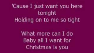 All I want for christmas is you (lyrics)