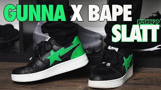 Gunna x BAPESTA Low: SLATT On Feet (Pushin' P)
