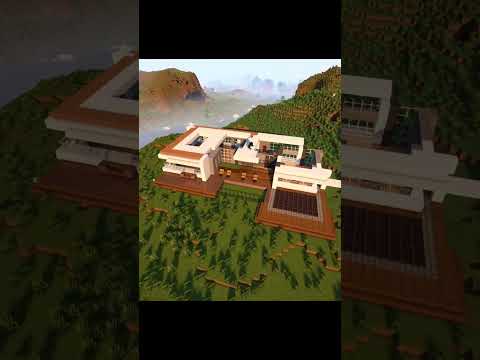 EPIC Modern Plane House Build - Minecraft Time-Lapse #short
