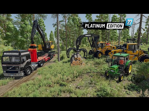 Using NEW platinum edition vehicles in the middle of the forest | Farming Simulator 22