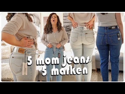 ich teste LIVE 5 Mom Jeans in Größe 42 von günstig bis teuer - Size Inbetweenie