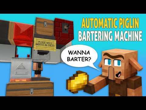 Fully Automatic Piglin Bartering Farm - AO Minecraft — Minecraft farm tutorial thumbnail
