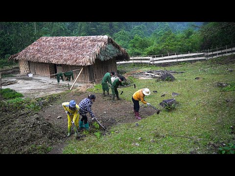 Proces gradnje življenja v gozdu: Očistite vrt na kmetiji || EP.07