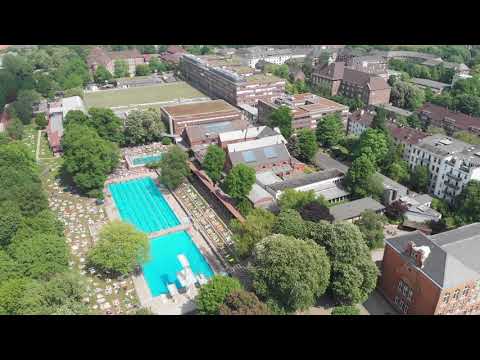 360-Grad-Drohnenaufnahmen über dem Bezirk Eimsbüttel