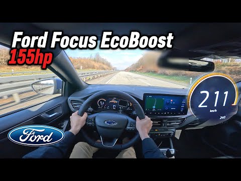 2023 Ford Focus Wagon 1.0 EcoBoost Hybrid (155 hp) | POV Autobahn Test Drive in Germany