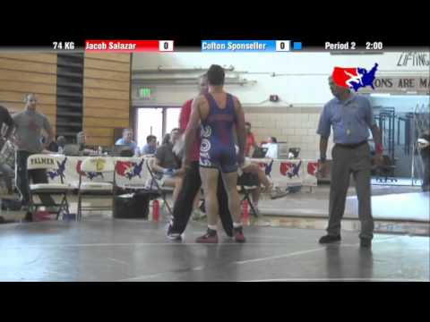 2012 Univ. WTT: 74 KG - Jacob Salazar (Cliff Keen WC) vs. Colton Sponseller (NYAC)