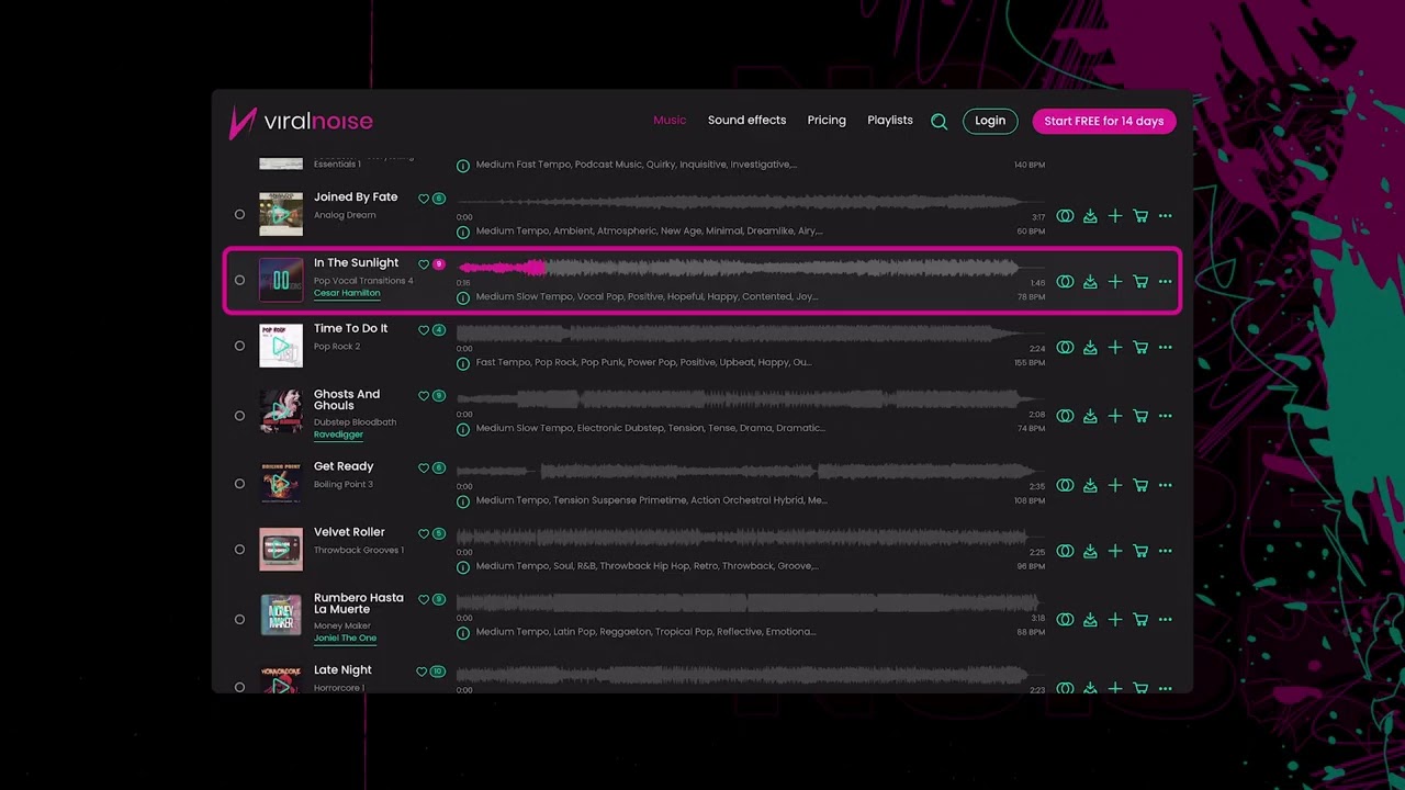 Stems and Alternate Mixes Viralnoise  | What if your music matched your video perfectly?