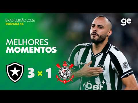 Gols e lances de Botafogo x Corinthians
