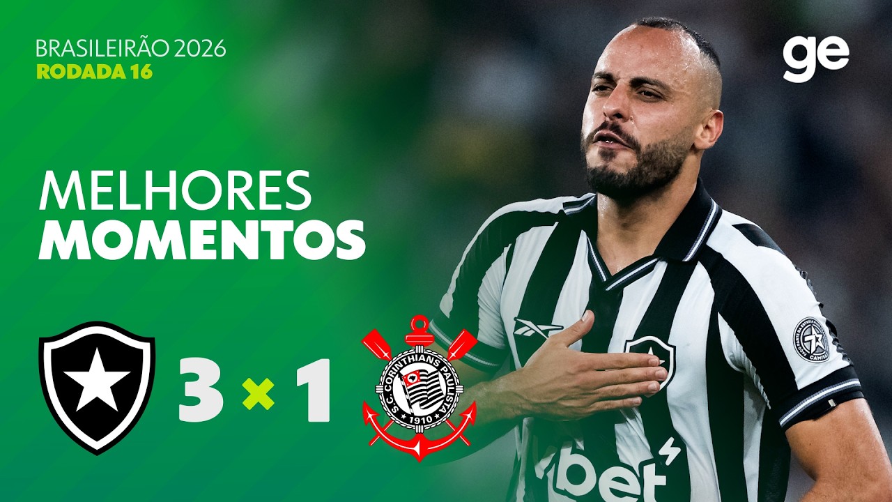 VÍDEO | Gols de Arthur Cabral e melhores momentos de Botafogo 3×1 Corinthians