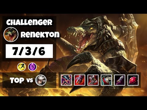 Renekton vs Camille Top 11.17 Challenger S11 Gameplay (7/3/6) - KOREAN